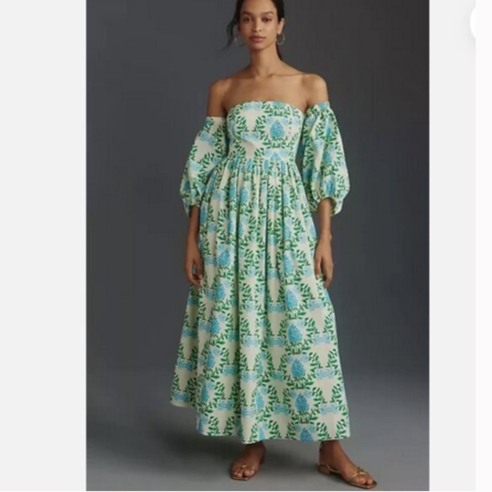 Brand New Let Me Be Long Sleeve Printed Midi Dress